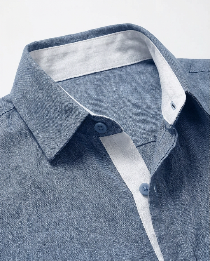 Koszula Męska Lniana | Klasyczny Krój | Oddychający Materiał | Na Co Dzień