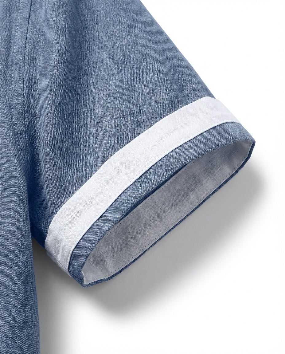 Koszula Męska Lniana | Klasyczny Krój | Oddychający Materiał | Na Co Dzień