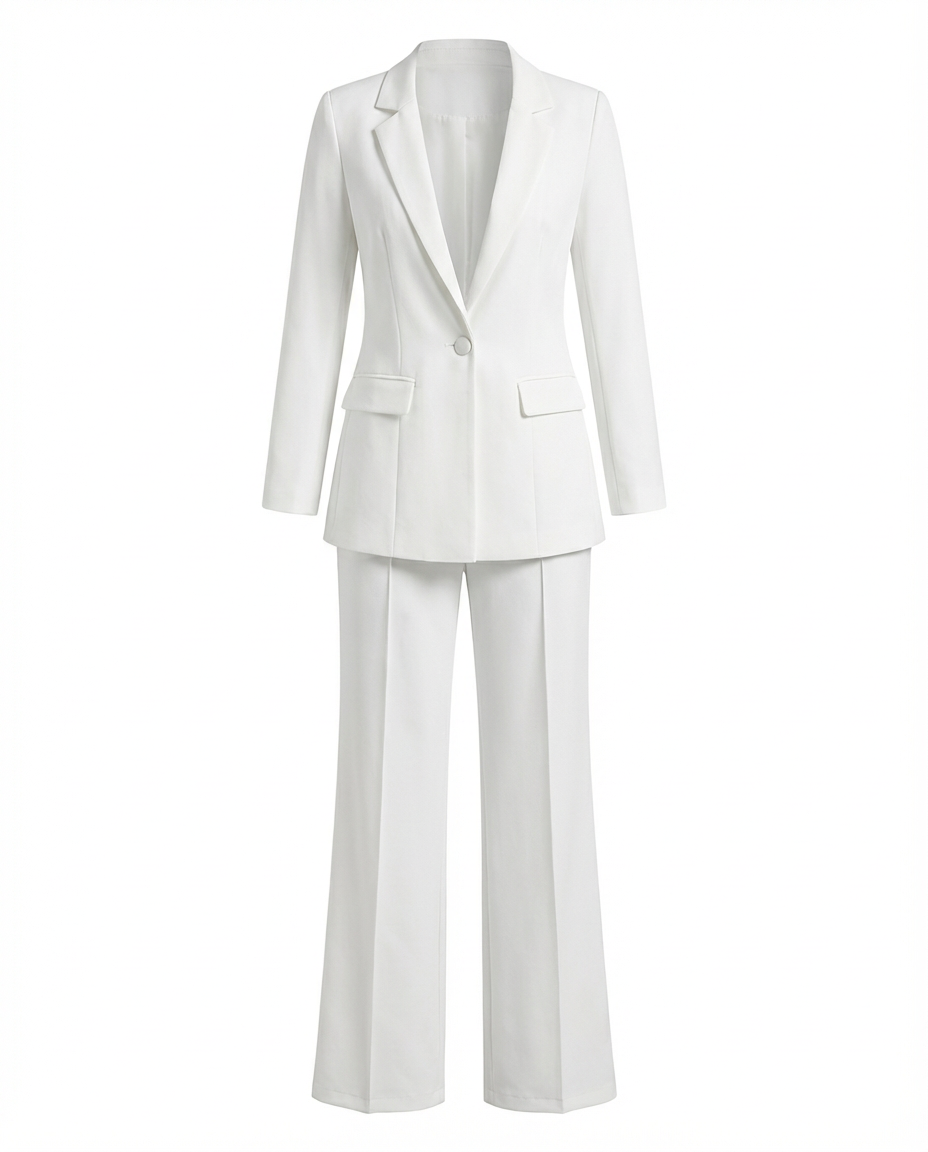 Damski Garnitur Dwuczęściowy | Elegancka Marynarka i Spodnie | Styl Biuro-Casual - 10