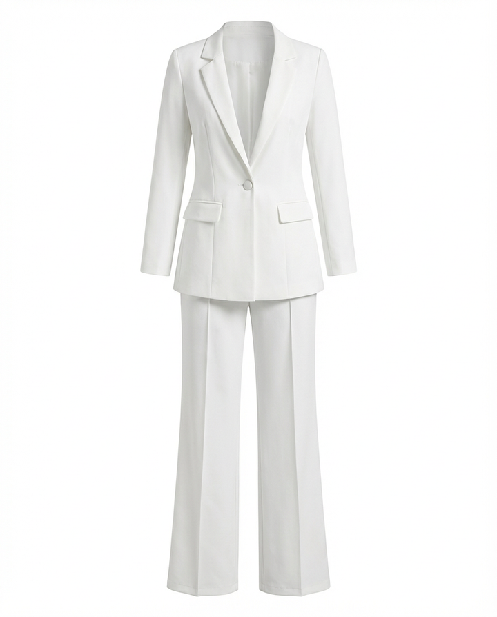 Damski Garnitur Dwuczęściowy | Elegancka Marynarka i Spodnie | Styl Biuro-Casual - 10