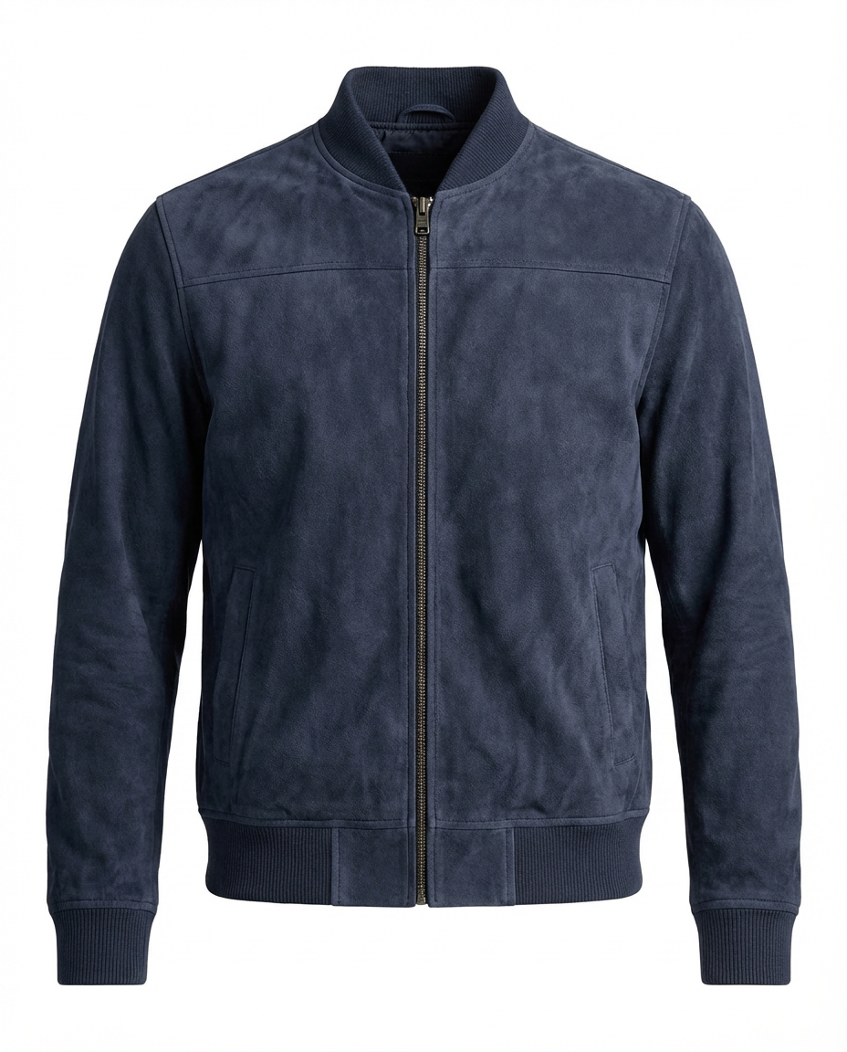 Kurtka Męska Zamszowa | Klasyczny Krój | Wygodny Materiał | Na Co Dzień