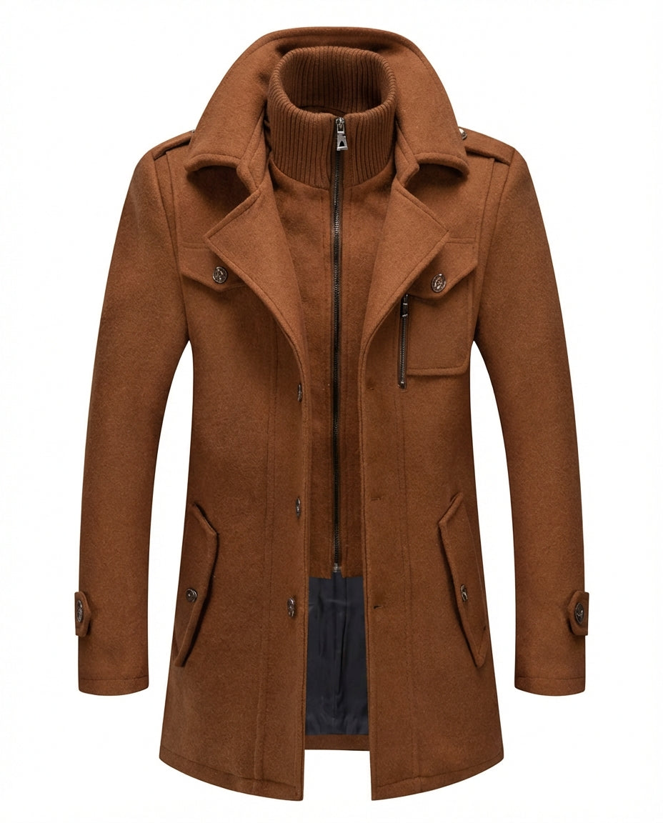 Ciepła męska kurtka zimowa | Dopasowany krój | Materiał wiatroszczelny | Na jesień i zimę