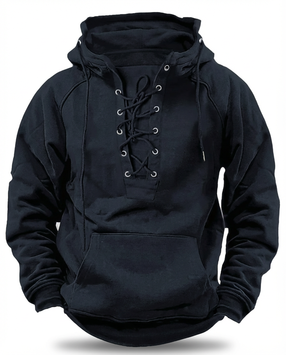 Luźna bluza męska | Wiatroszczelny krój | Gruby materiał | Na jesień i zimę