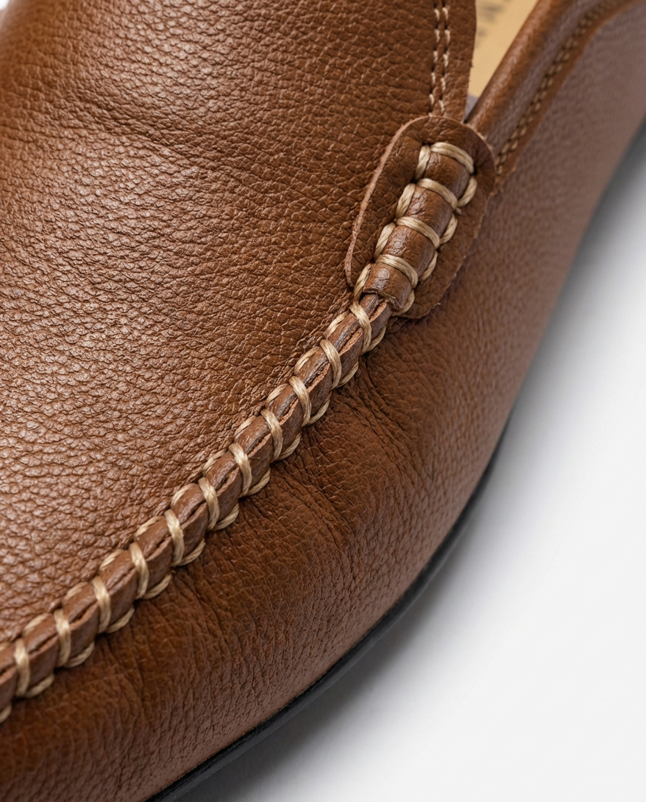 Mokasyny Męskie Skórzane | Klasyczny Krój | Wygodna Podeszwa | Do Pracy i Na Co Dzień