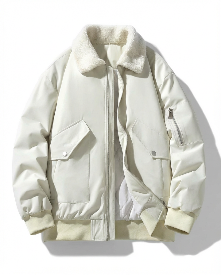 Męska kurtka zimowa | Krój bomber | Pikowana podszewka | Na zimę