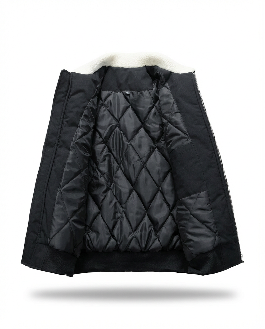 Męska kurtka zimowa | Krój bomber | Pikowana podszewka | Na zimę