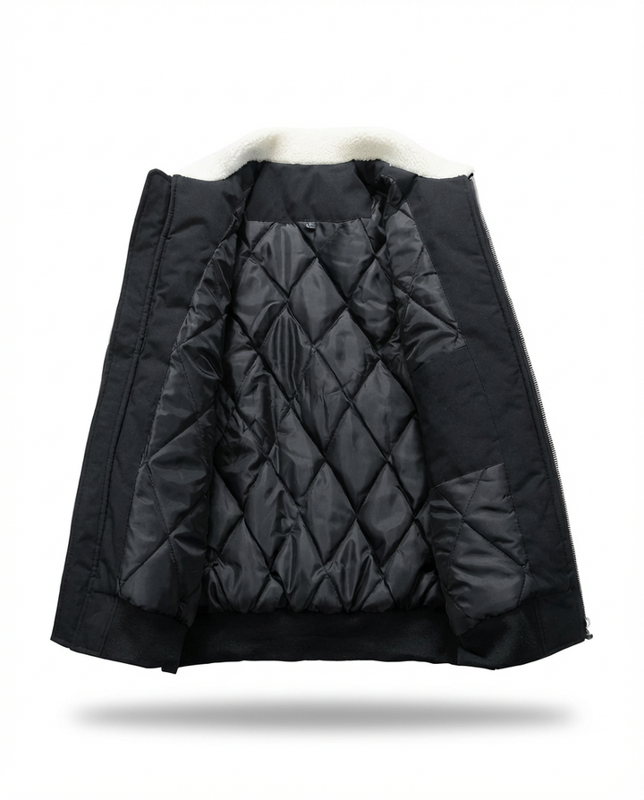 Męska kurtka zimowa | Krój bomber | Pikowana podszewka | Na zimę