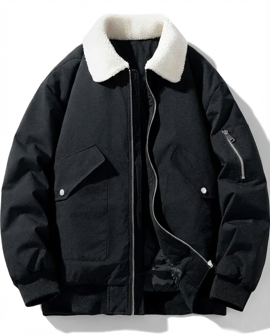 Męska kurtka zimowa | Krój bomber | Pikowana podszewka | Na zimę
