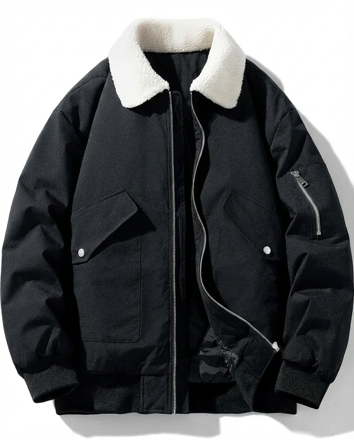 Męska kurtka zimowa | Krój bomber | Pikowana podszewka | Na zimę