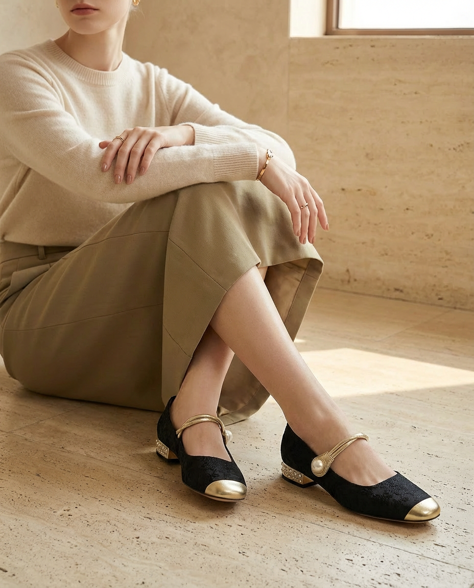 Baleriny Ortopedyczne Damskie | Komfortowy Krój | Wsparcie dla Stóp | Na Co Dzień