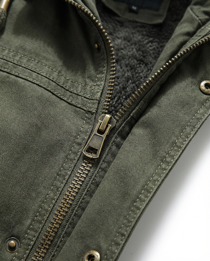 Męska Kurtka z Kapturem | Podszyta i Wiatroodporna | Klasyczny Krój - 8