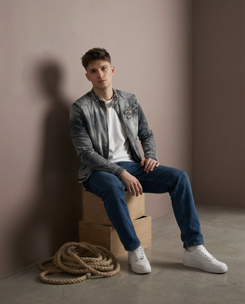 Kurtka Dżinsowa Dzinsowa | Klasyczny Krój | Wysokiej Jakości Materiały | Na Co Dzień