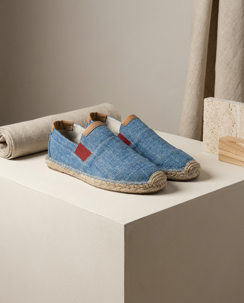 Espadryle Męskie Wygodne Casualowe | Minimalistyczny Krój | Oddychający Materiał | Na Lato