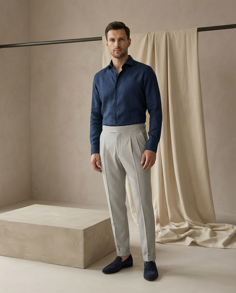 Spodnie Męskie Eleganckie Biznesowe | Dopasowany Krój | Wysokiej Jakości Materiał | Do Pracy