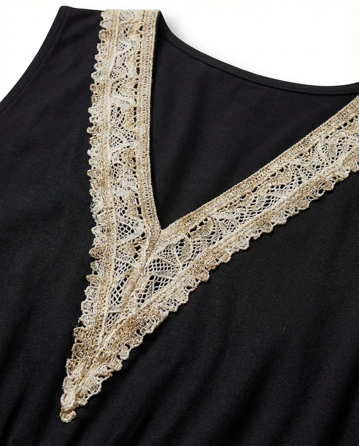 Sukienka Letnia Damska | Luźny Krój | Wygodny Dekolt w V | Na Co Dzień