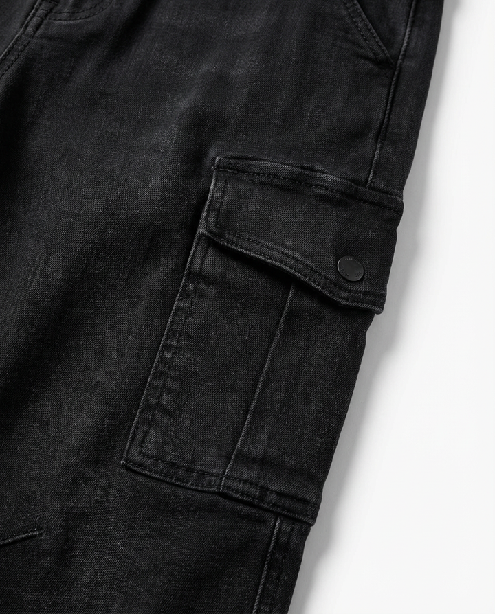 Męskie Spodnie Cargo Slim Fit | Elastyczny Materiał | Kieszenie z Klapami | Styl Miejski - 6