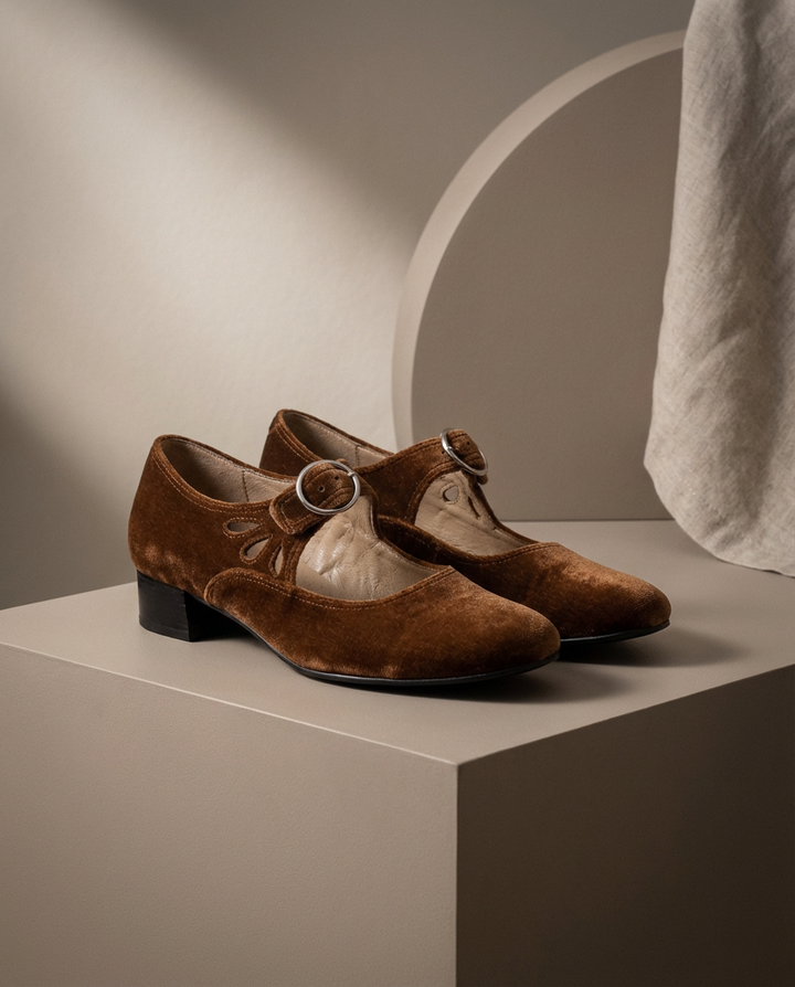 Buty Damskie Mary Jane | Niski Obcas Słupkowy | Klasyczny Styl | Na Co Dzień