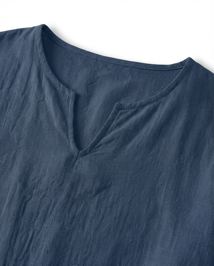 Komplet męski: koszula i spodnie | Dopasowany | Wygodny dekolt w serek | Swobodny