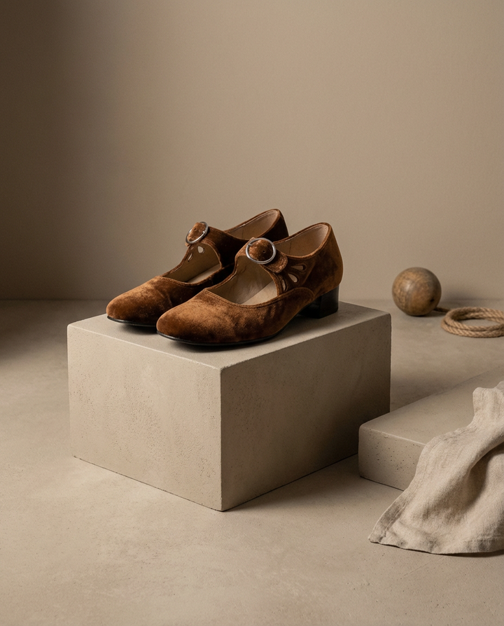 Buty Damskie Mary Jane | Niski Obcas Słupkowy | Klasyczny Styl | Na Co Dzień