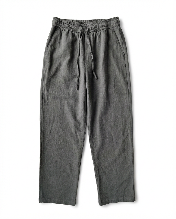 Spodnie Męskie Spodnie Lniane Męskie | Luźny Krój | Oddychająca Tkanina | Na Co Dzień