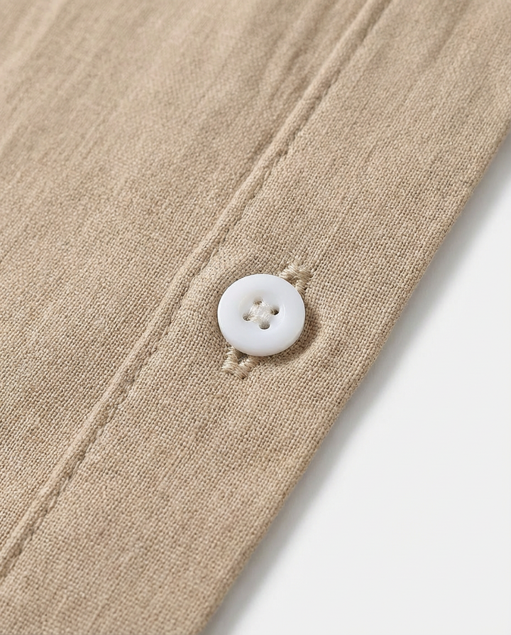 Zestaw Męski Koszula i Spodnie | Luźny Krój | Lekki Len | Na Lato