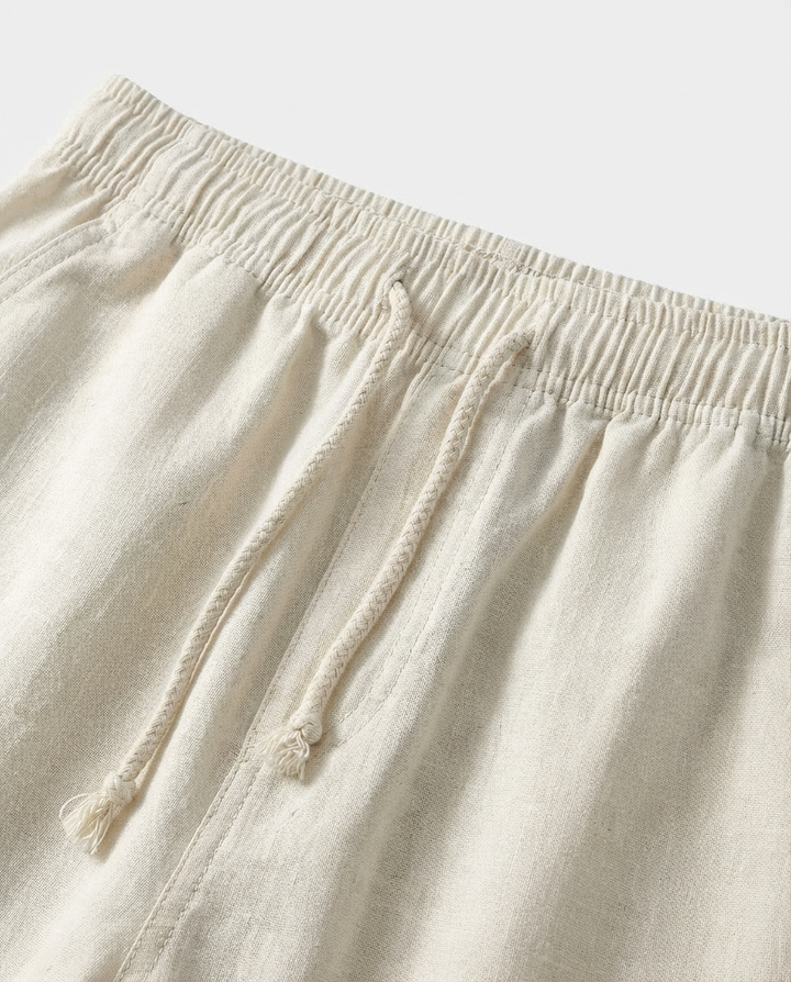 Zestaw Męski Koszula i Spodnie | Luźny Krój | Lekki Len | Na Lato