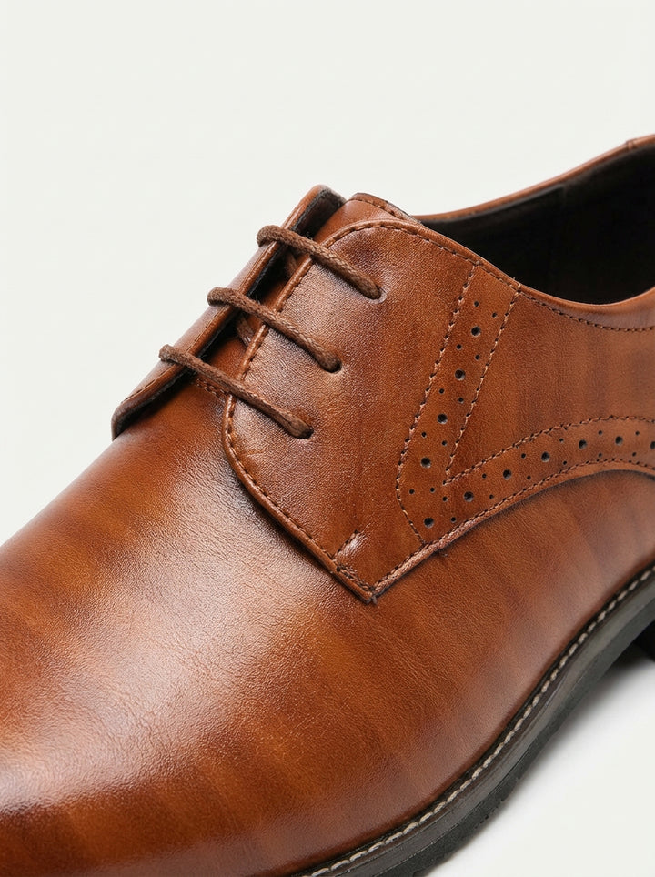 Eleganckie Półbuty Męskie | Klasyczny Oxford | Skórzany Wygląd