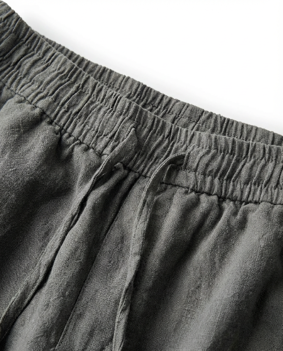 Spodnie Męskie Spodnie Lniane Męskie | Luźny Krój | Oddychająca Tkanina | Na Co Dzień