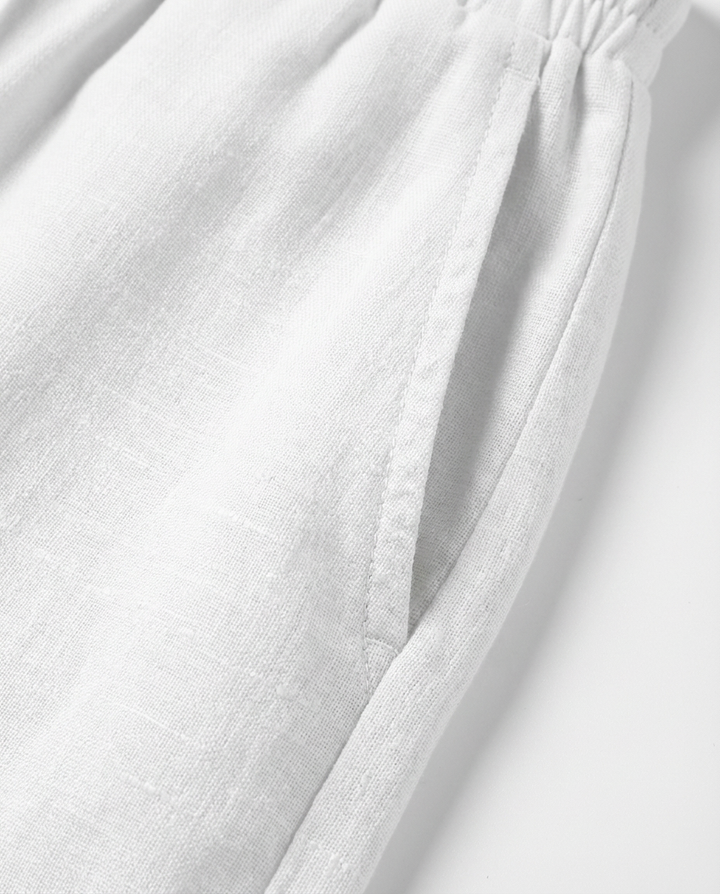 Spodnie Damskie Lniane Wygodne | Luźny Krój | Ekologiczny Len | Na Co Dzień