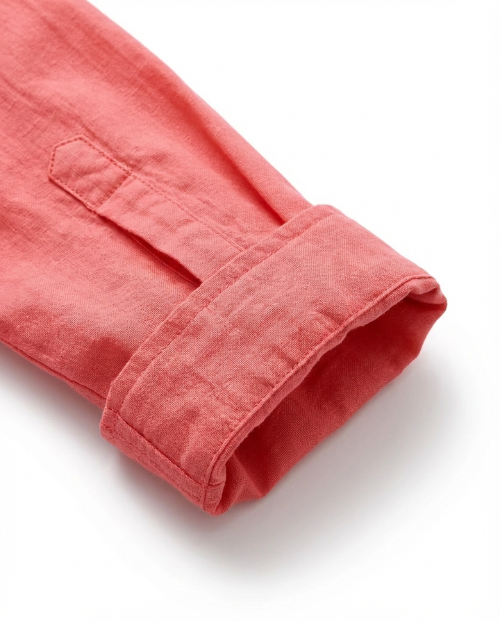 Koszula lniana męska | Luźny krój | Praktyczna kieszeń | Na lato