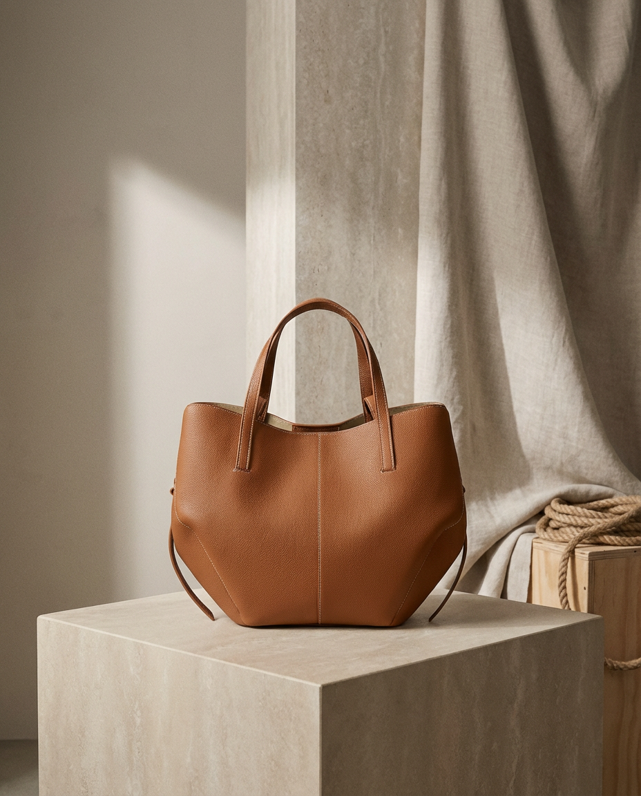 Damska Torebka Shopper Vintage | Skórzana | Pojemna Torba na Co Dzień - 2