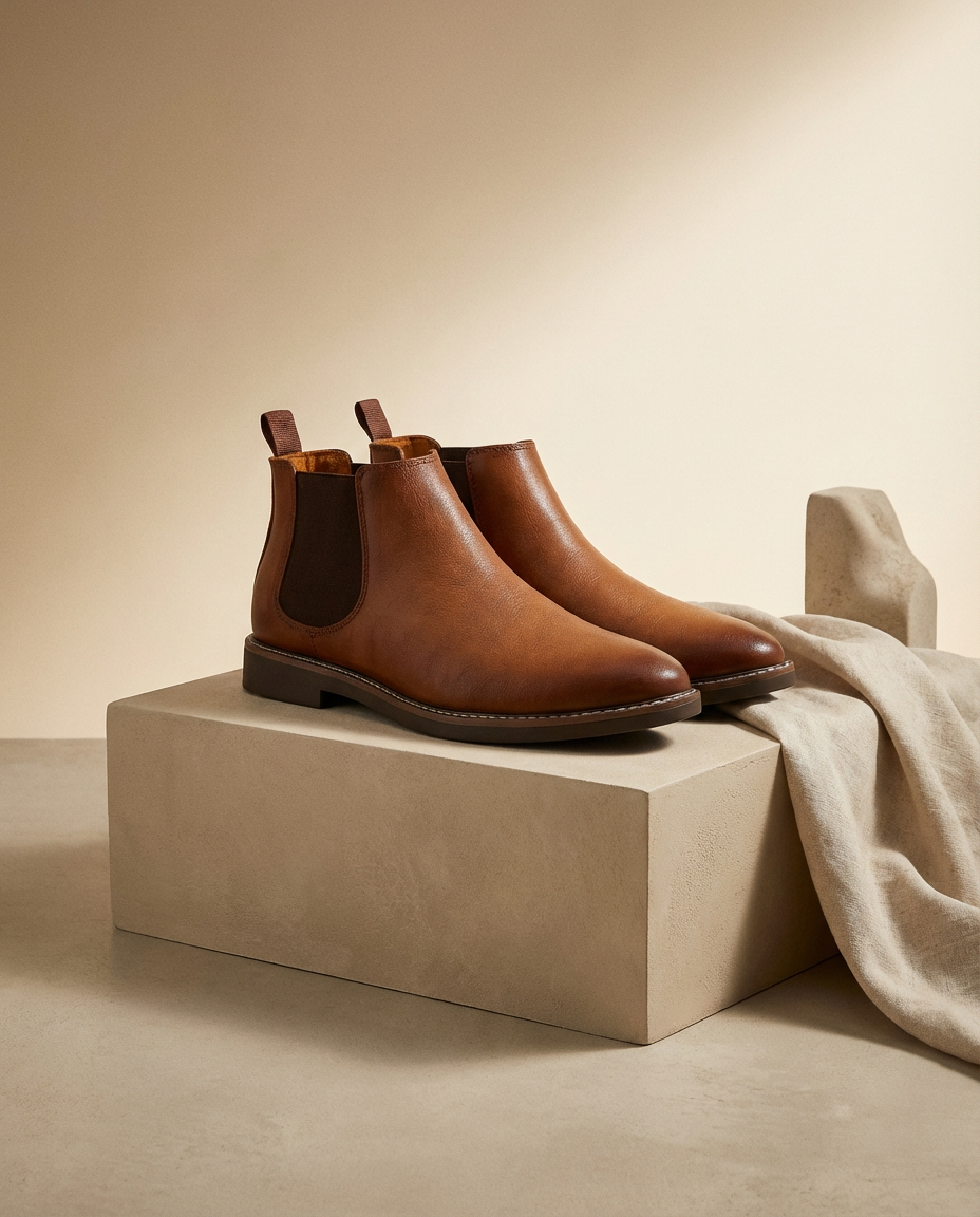 Sztyblety Męskie | Skóra Ekologiczna | Klasyczny Krój - 5