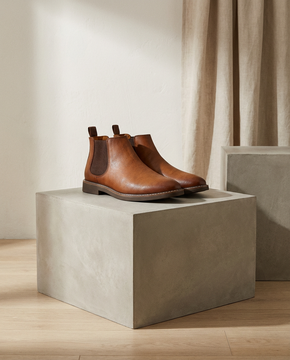 Sztyblety Męskie | Skóra Ekologiczna | Klasyczny Krój - 2