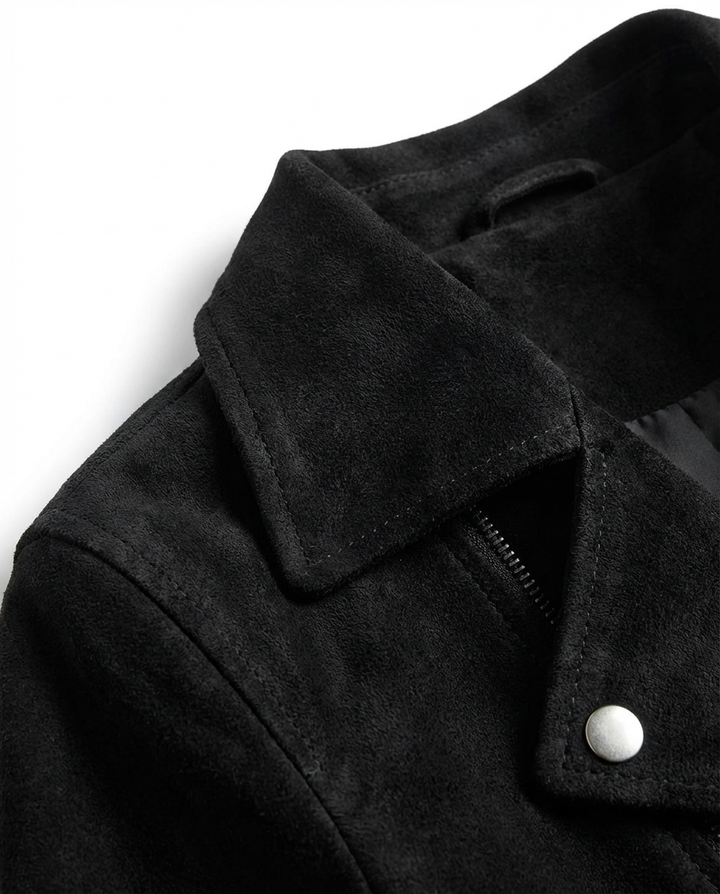 Damska Ramoneska | Skórzana Kurtka z Zamkami | Klasyczny Rockowy Styl - 6