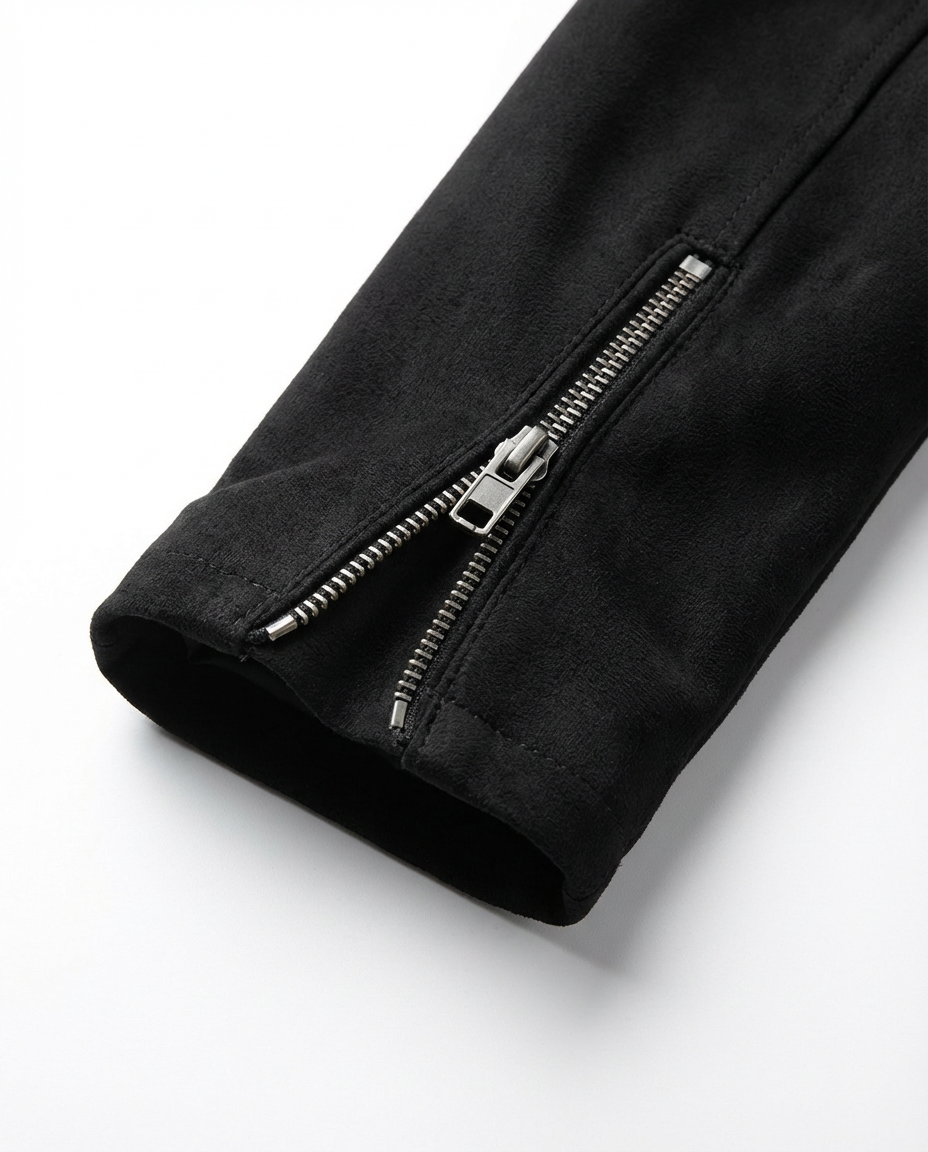 Damska Ramoneska | Skórzana Kurtka z Zamkami | Klasyczny Rockowy Styl - 8