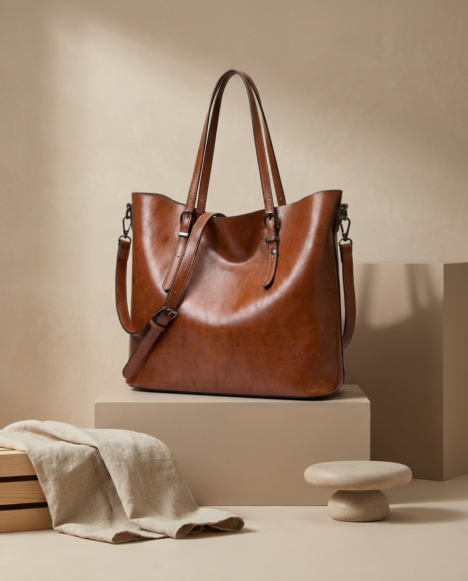 Torebka Damska na Ramię | Klasyczna Forma | Regulowany Pasek | Na Co Dzień i do Pracy - 5