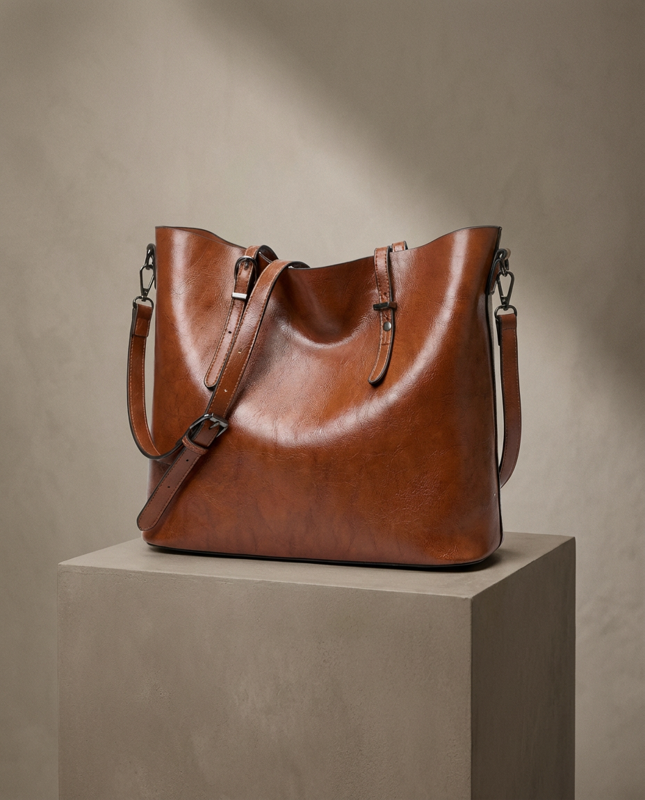 Torebka Damska na Ramię | Klasyczna Forma | Regulowany Pasek | Na Co Dzień i do Pracy - 2