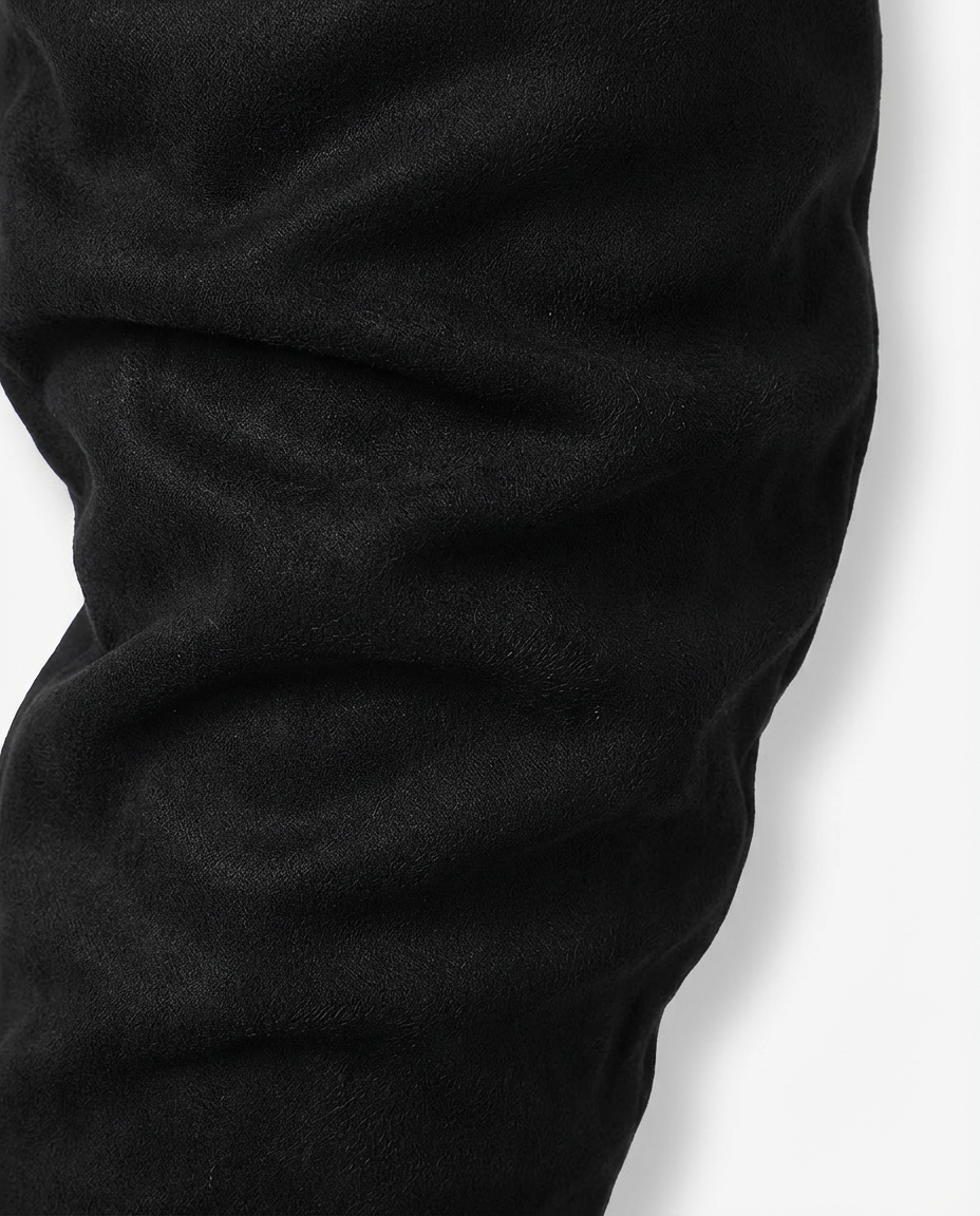 Kozaki Za Kolano Damskie | Zamszowy Efekt | Obcas Słupkowy | Styl na Jesień i Zimę - 7