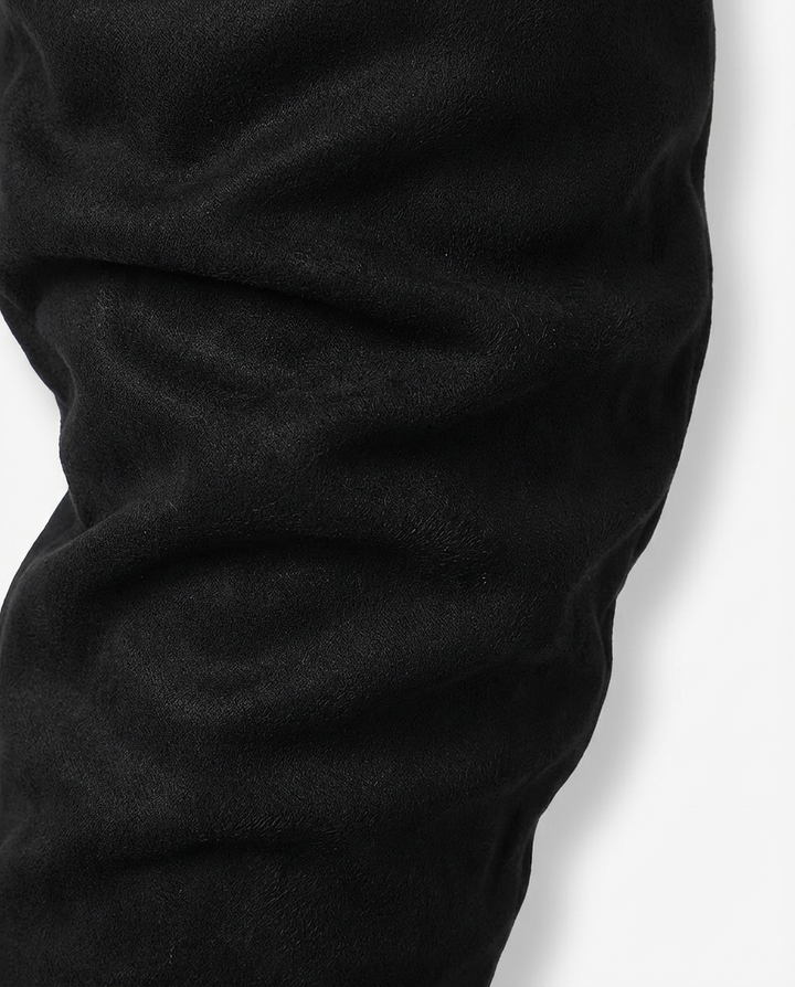 Kozaki Za Kolano Damskie | Zamszowy Efekt | Obcas Słupkowy | Styl na Jesień i Zimę - 7