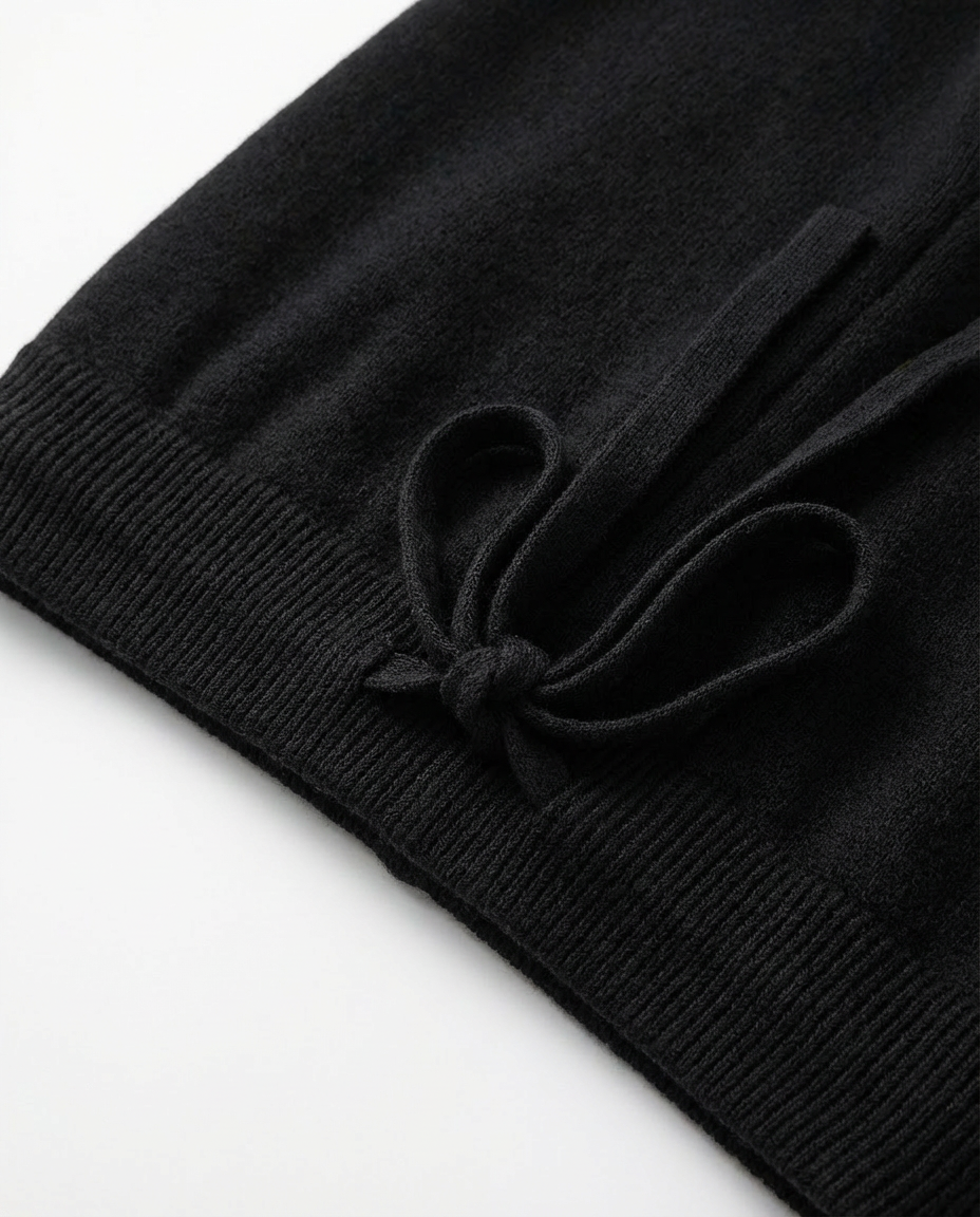 Daisy Dwuczęściowy Zestaw Domowy | Luźny Sweter z Golfem, Spodnie z Wysokim Stanem - 6