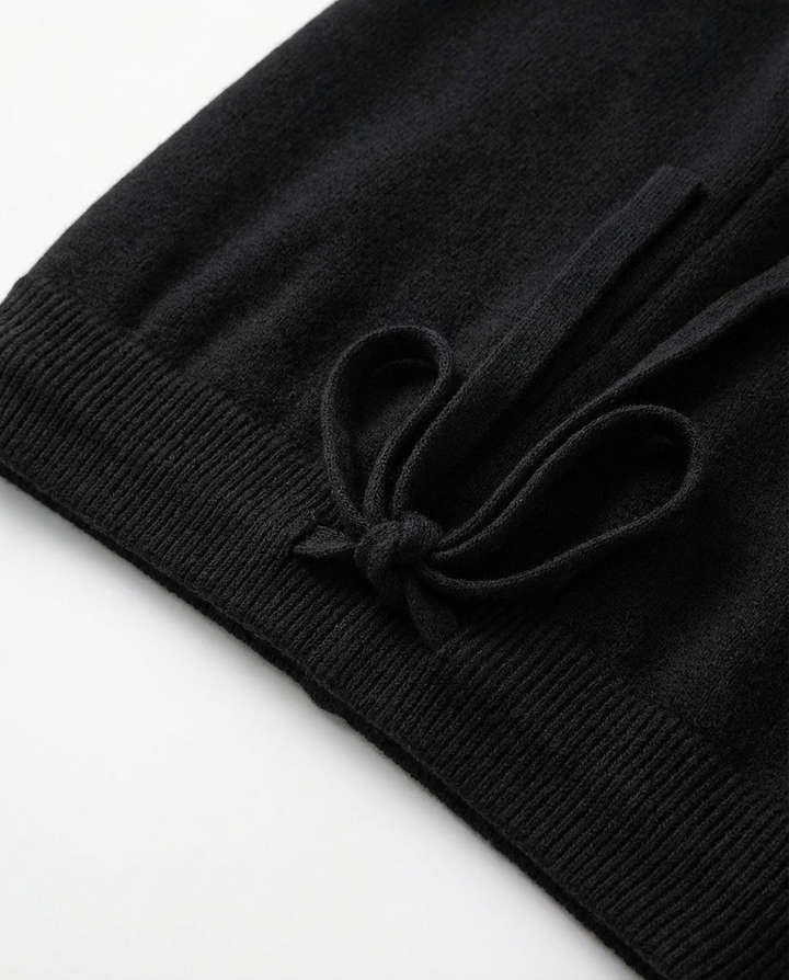 Daisy Dwuczęściowy Zestaw Domowy | Luźny Sweter z Golfem, Spodnie z Wysokim Stanem - 6