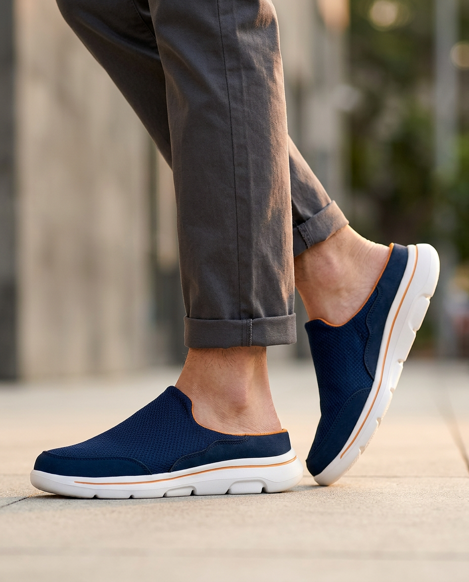 Klapki basenowe damskie | Wsuwane | Cholewka z oddychającego materiału | Na co dzień