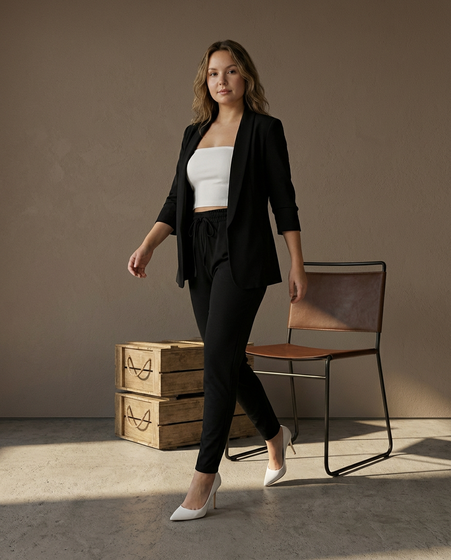 Garnitur Damski Elegancki Komplet | Lekki Materiał, Nowoczesny Krój - 5