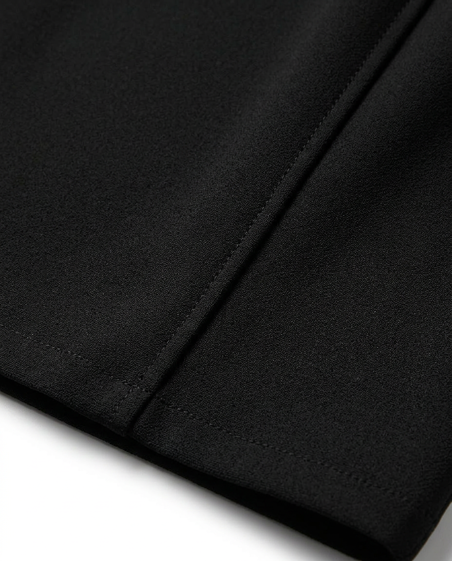 Sukienka Damska Elegancka | Strukturalny Krój | Długie Rękawy | Do Pracy