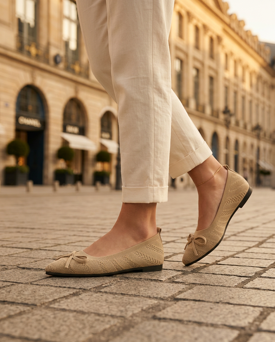 Buty Damskie Dzianinowe | Płaska Podeszwa | Wygodna Wkładka | Na Lato