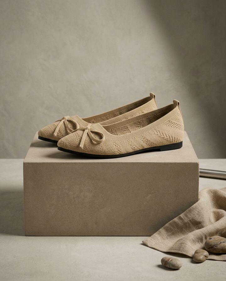 Buty Damskie Dzianinowe | Płaska Podeszwa | Wygodna Wkładka | Na Lato