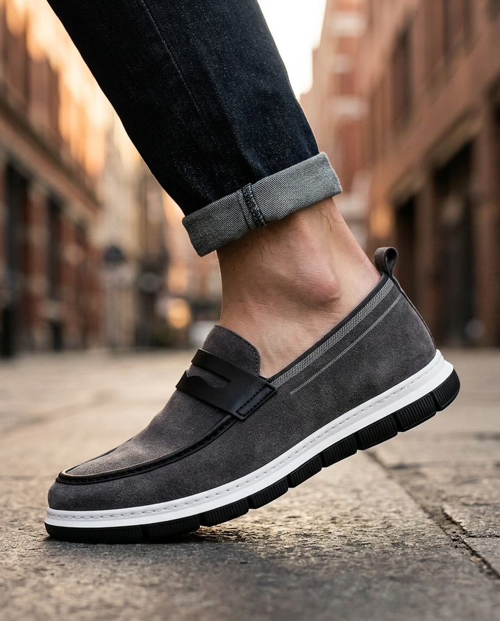 Mokasyny męskie | Wsuwane | Oddychający materiał | Na co dzień