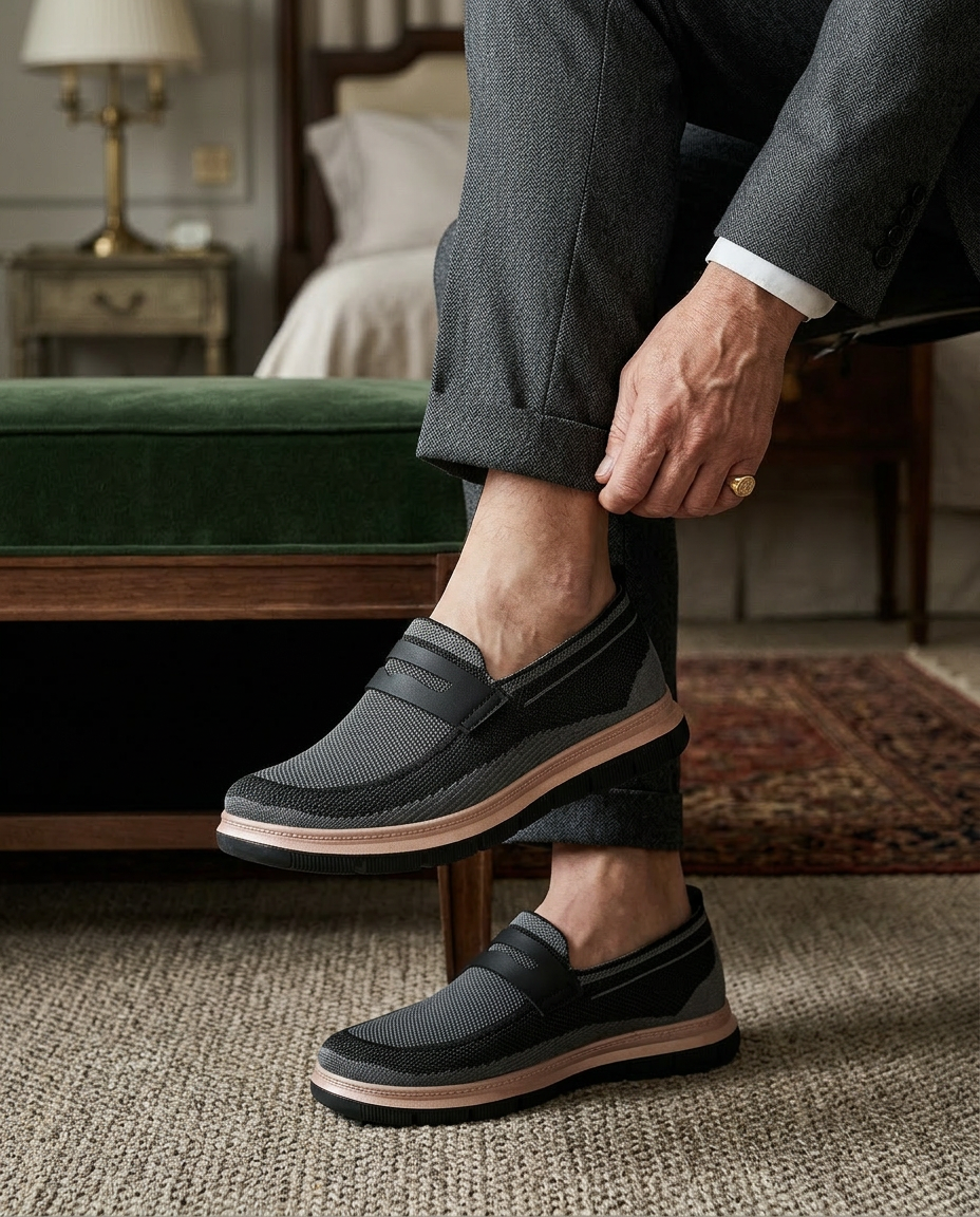 Mokasyny męskie | Wsuwane | Oddychający materiał | Na co dzień