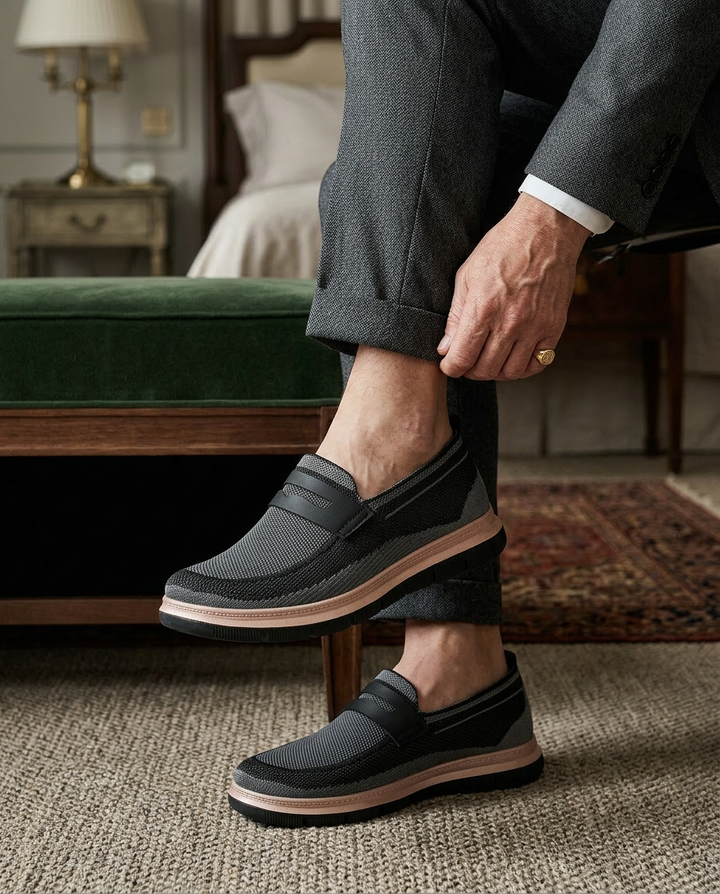 Mokasyny męskie | Wsuwane | Oddychający materiał | Na co dzień