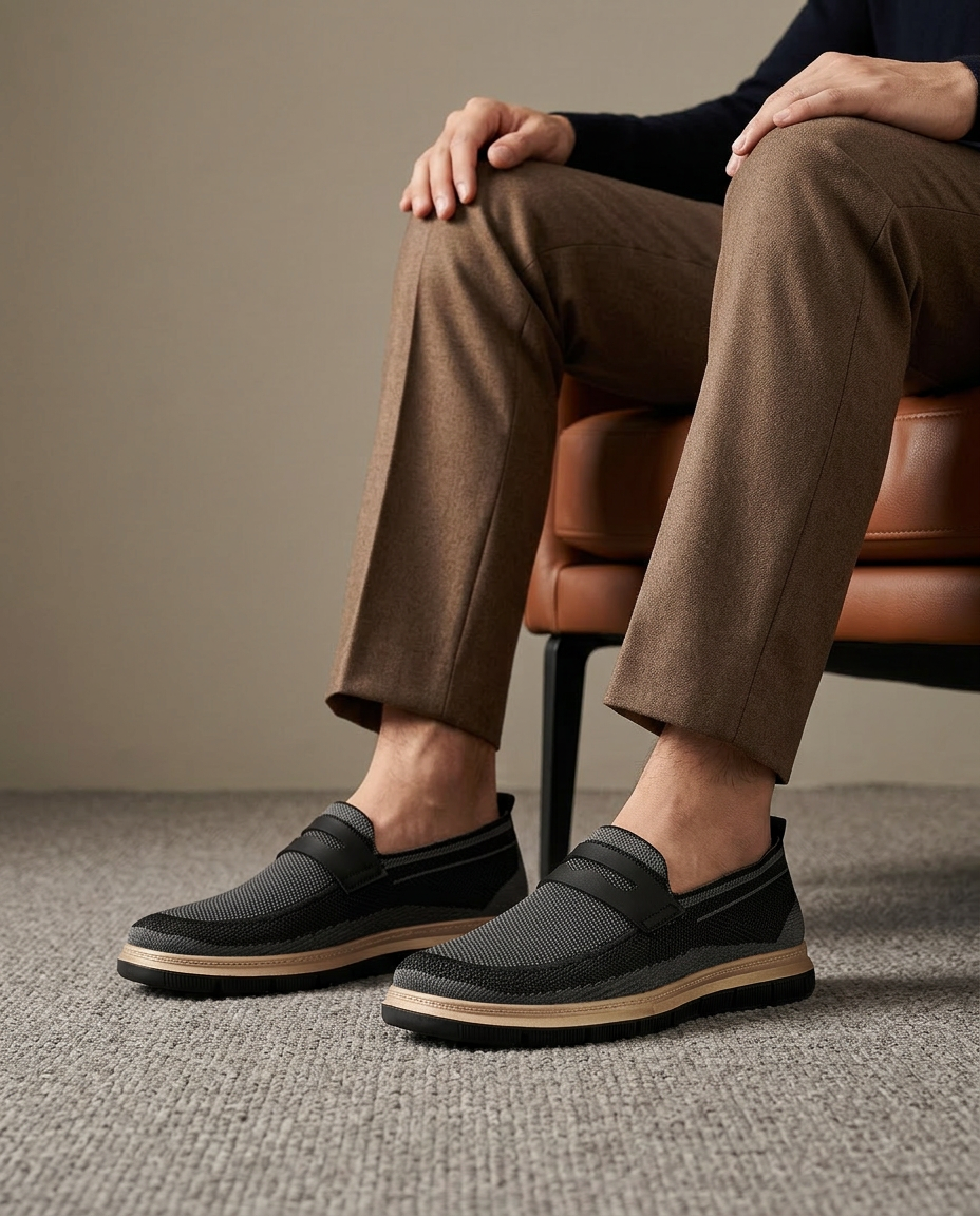Mokasyny męskie | Wsuwane | Oddychający materiał | Na co dzień